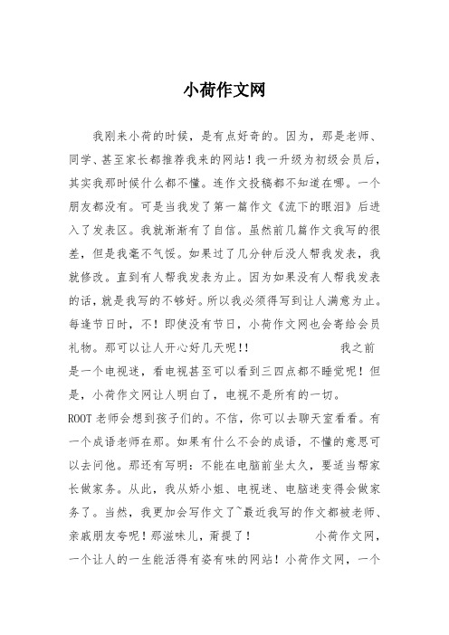 小学记叙文作文：小荷作文网16