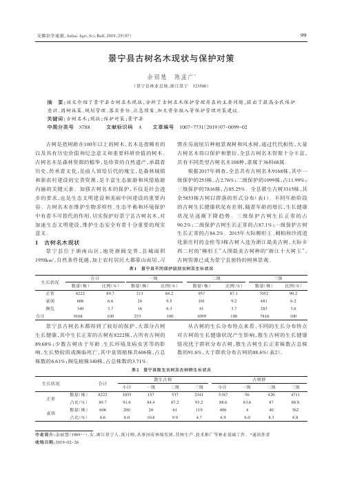 景宁县古树名木现状与保护对策