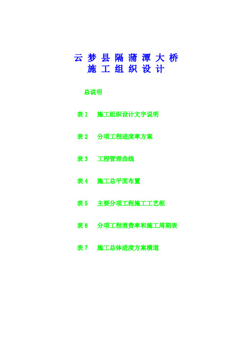 隔蒲潭大桥施组DOC