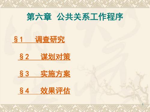 公共关系工作程序ppt课件