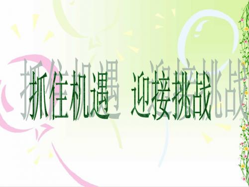 《抓住机遇 迎接挑战》课件1