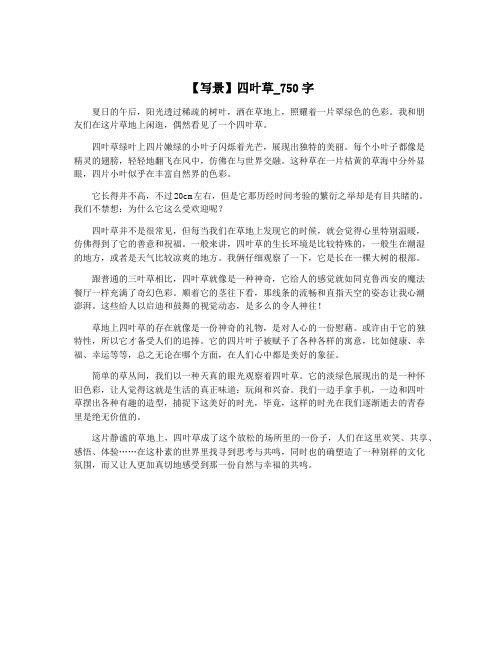 【写景】四叶草_750字