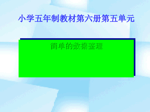 简单的数据整理.ppt最新版