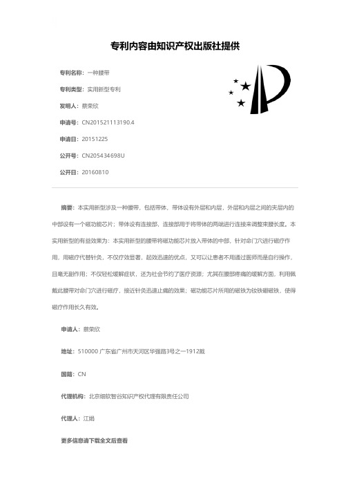 一种腰带[实用新型专利]
