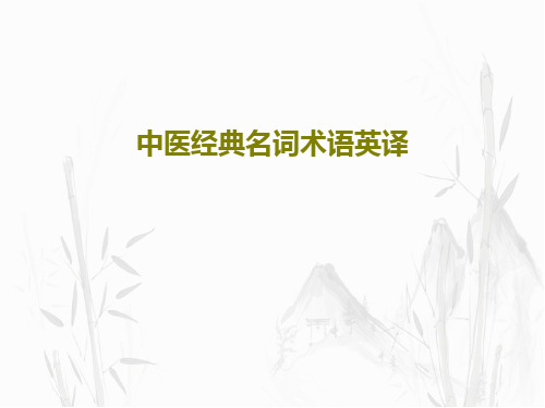 中医经典名词术语英译共48页文档