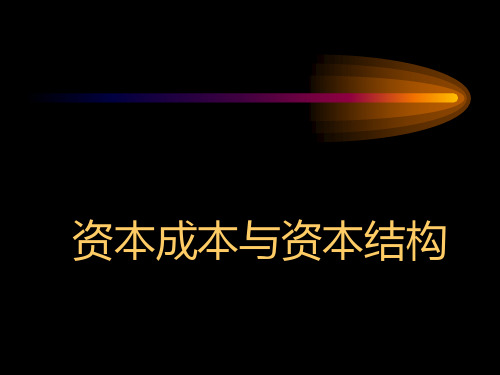 资本成本与资本结构(ppt61)