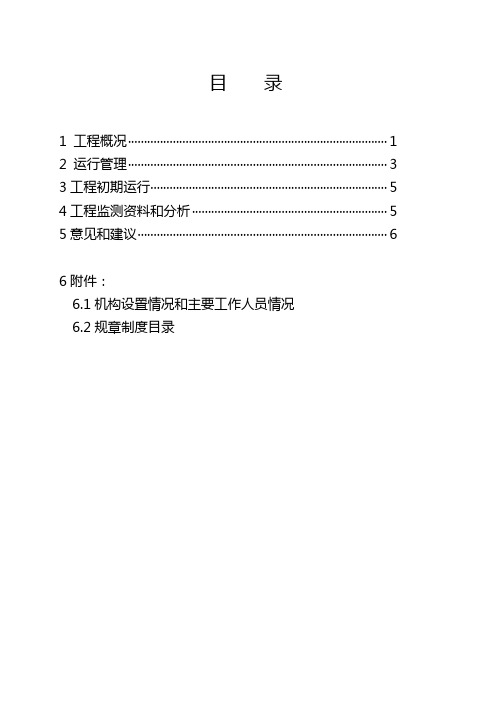 之七、运行报告范本