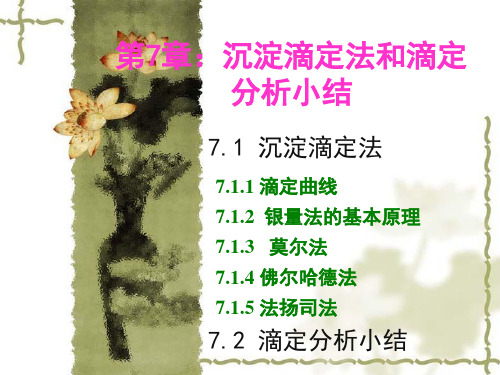 沉淀第七章滴定法和滴定分析小结-文档资料