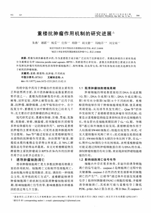 重楼抗肿瘤作用机制的研究进展