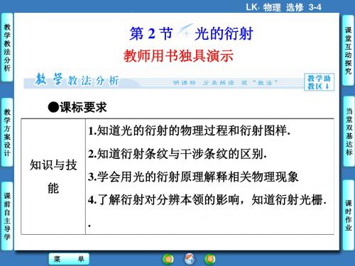 鲁科版高中物理选修3-4课件 光的衍射课件1