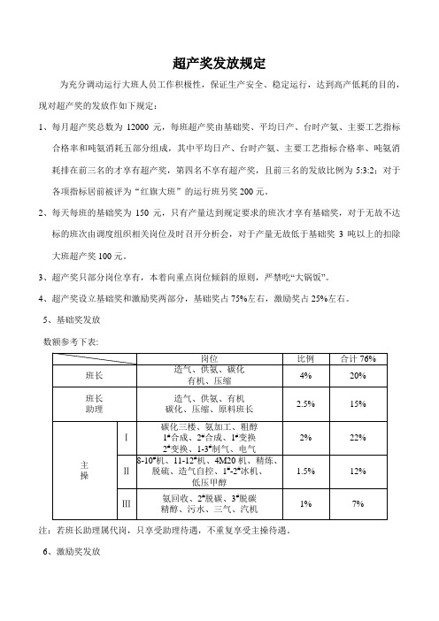 超产奖发放规定