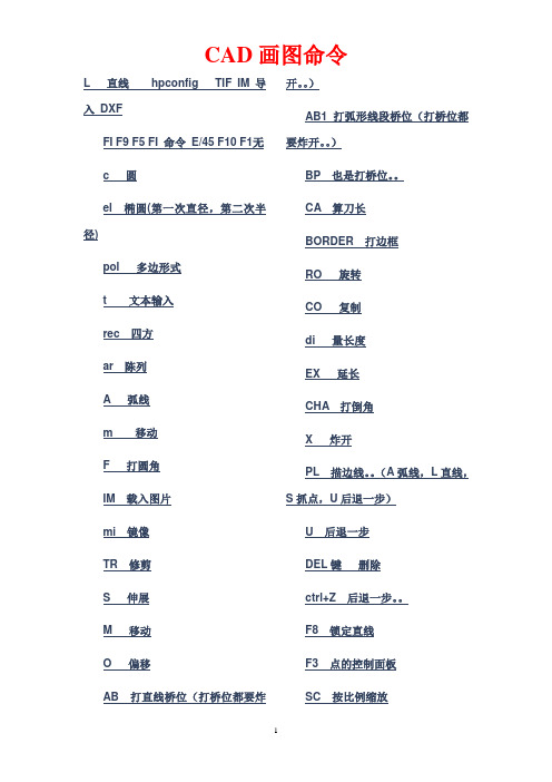 CAD绘图命令1