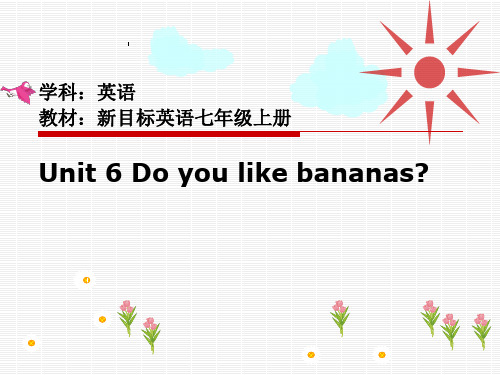 Do you like bananas说课 PPT课件