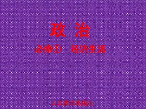 2012高考政治一轮复习(人教)必修1精品课件第一单元