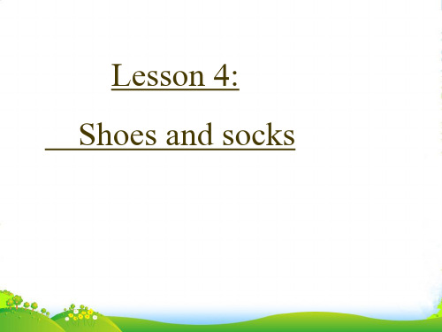 冀教版英语四年级上册Unit 1 Lesson 4 Shoes and Socks-优课件