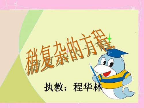 稍复杂的方程