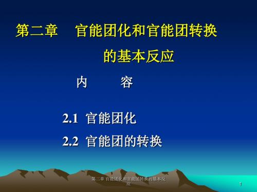 官能团化和官能团转换的基本反应.