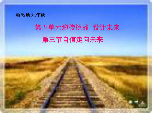 九年级政治自信走向未来