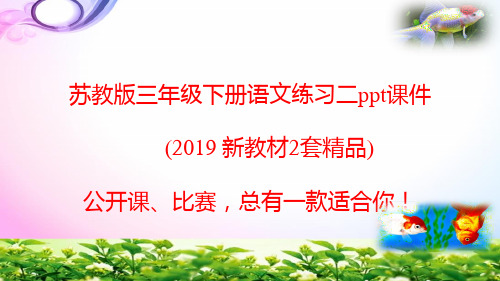 苏教版三年级语文下册练习2 ppt课件(2019 新教材)2套精品