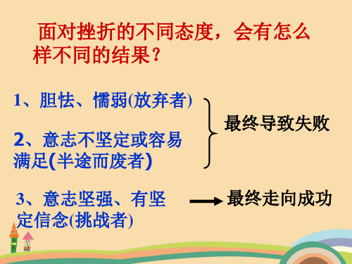 七年级政治挫折面前也从容PPT优质课件