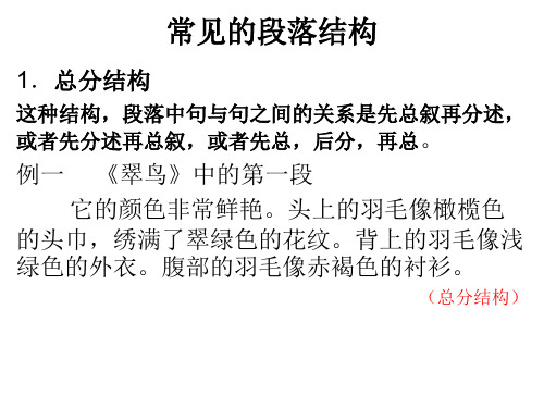 常见的段落结构精品PPT课件