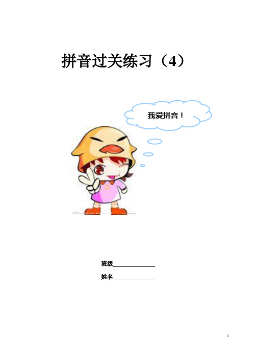 一年级拼音过关练习(4)