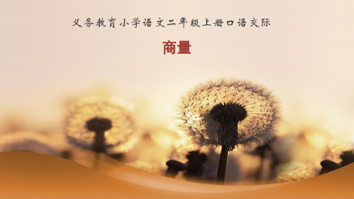部编版人教版小学语文二年级上册《口语交际商量》