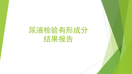 尿液检验有形成分结果报告