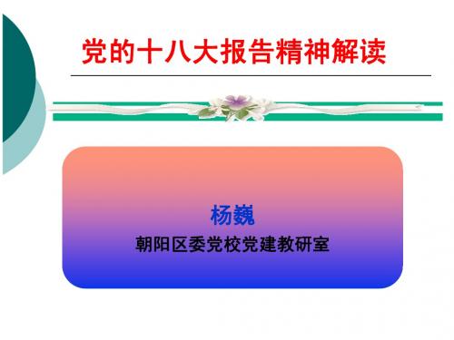 十八大解读PPT