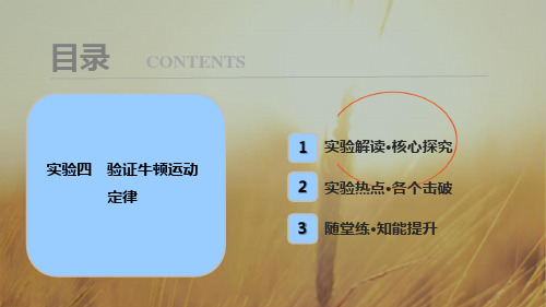 2018年高考物理一轮复习课件：必修1 第三章 实验四 验证牛顿运动定律 精品