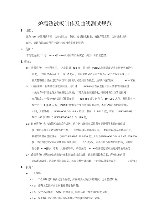炉温测试板制作及曲线测试规范(20200517094721)