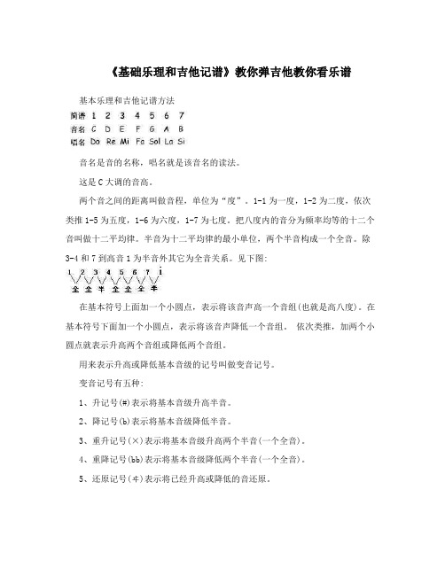 基础乐理和吉他记谱教你弹吉他教你看乐谱