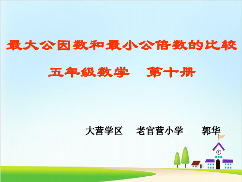 五年级下册数学优秀课件-4.10《最大公因数和最小公倍数的比较》人教新课标(共13张PPT)