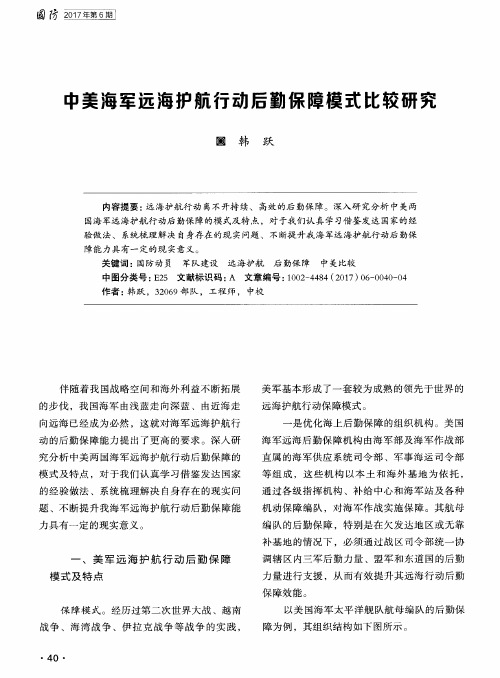 中美海军远海护航行动后勤保障模式比较研究