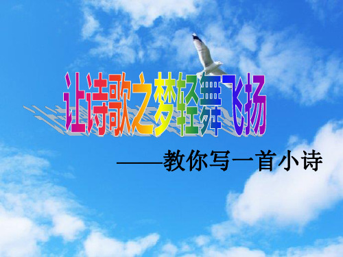 高中第一册现代诗歌写作训练