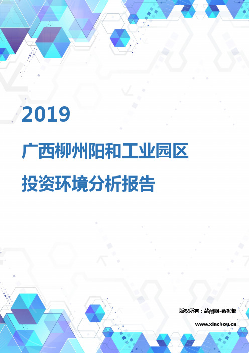 2019年广西柳州阳和工业园区投资环境报告