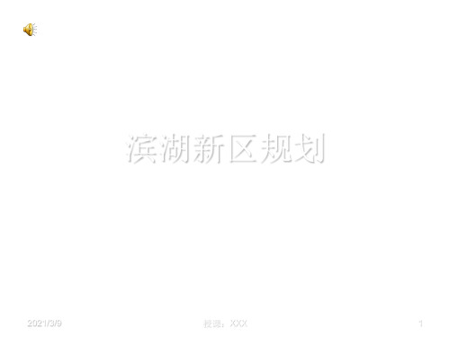 合肥滨湖新区规划PPT课件