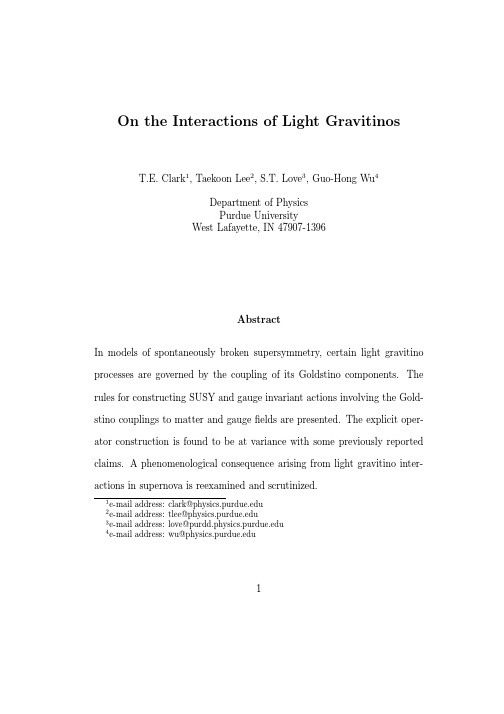 On the Interactions of Light Gravitinos