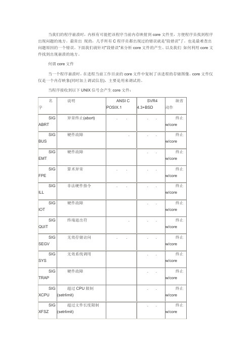 在linux下利用程序崩溃后的core文件分析bug(转载)