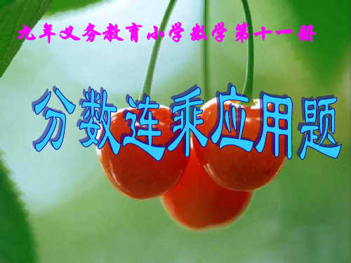 六年级数学分数连乘应用题PPT优秀课件