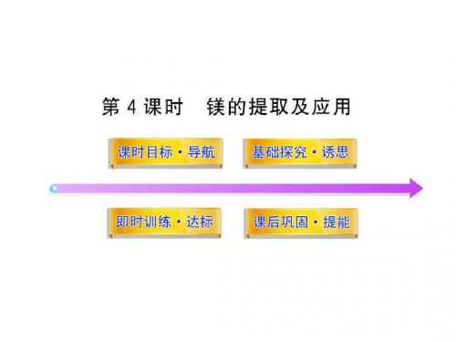 苏教版高中化学必修一课件2.2.4镁的提取及应用