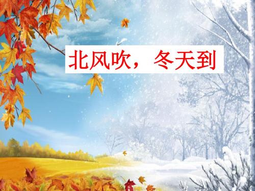 一年级道德与法治上册第12课北风吹,冬天到ppt课件2鄂教版
