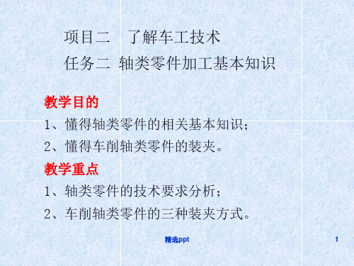 轴类零件加工基本知识