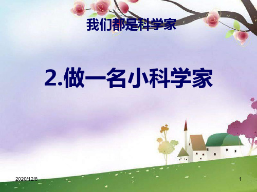 做一名小科学家苏教版科学三上精品PPT教学课件