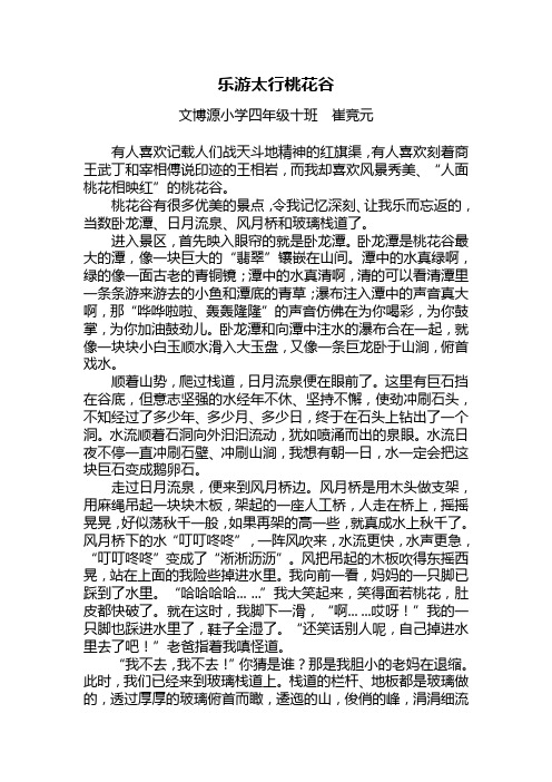 乐游太行桃花谷