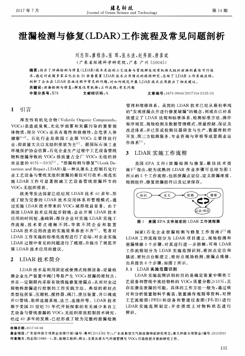 泄漏检测与修复(LDAR)工作流程及常见问题剖析