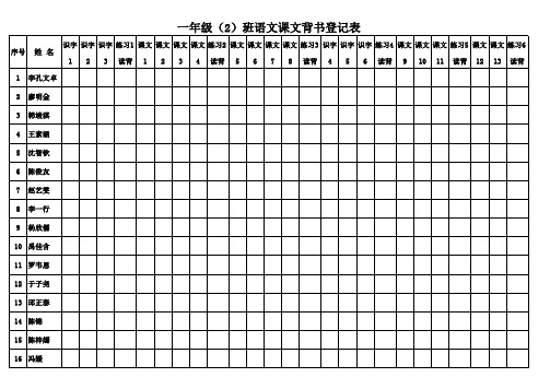 语文背书表