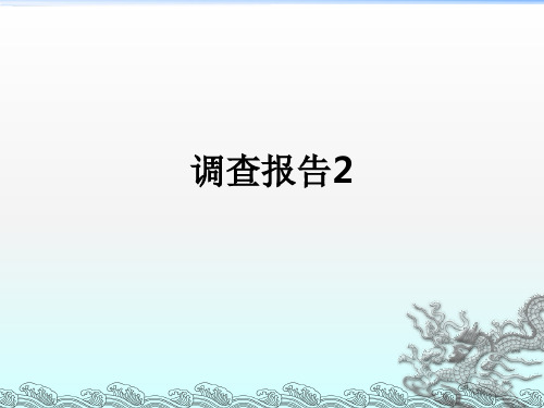 调查报告2PPT课件