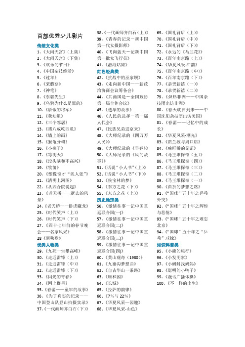 百部少儿影片