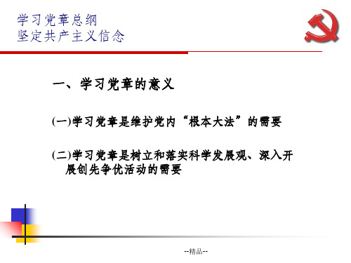 党章总纲